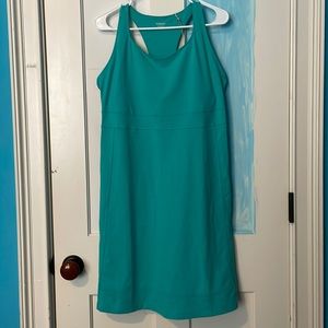 Toad & Co racerback tank dress size large summer teal